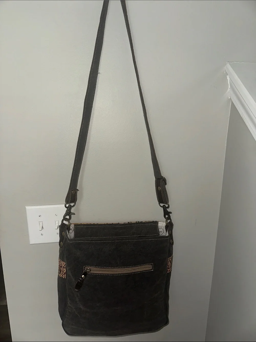 Myra Bag Bling Canvas & Hairon Shoulder Crossbody Bag